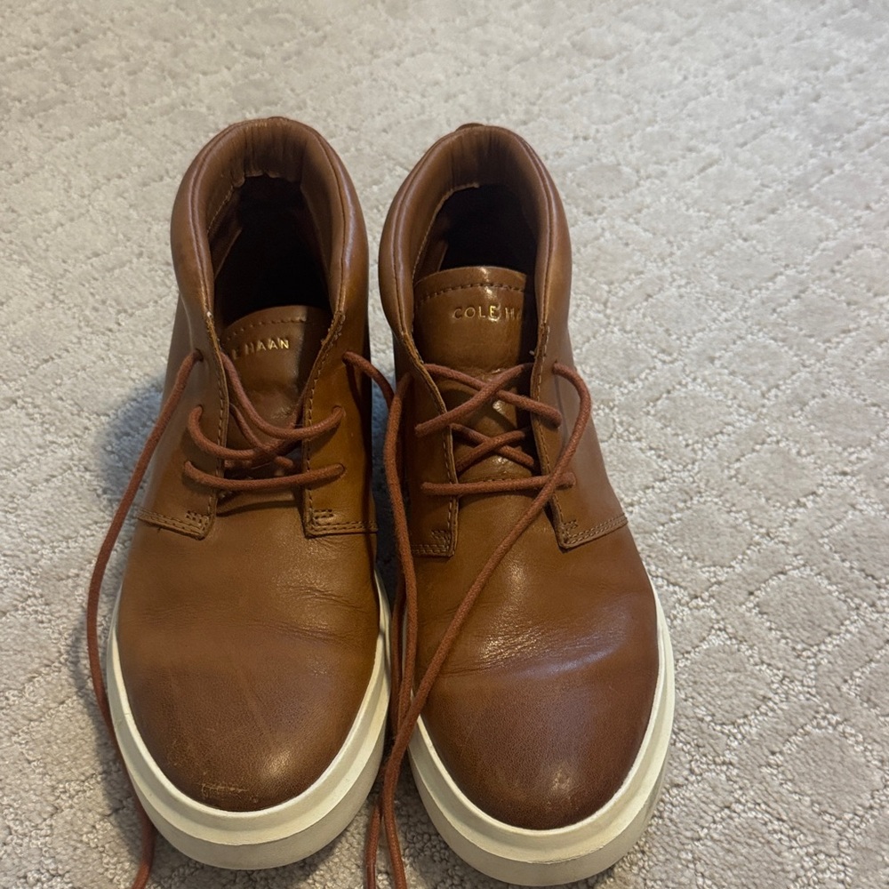 Cole Haan Men's Tan Leather Chukka Boots